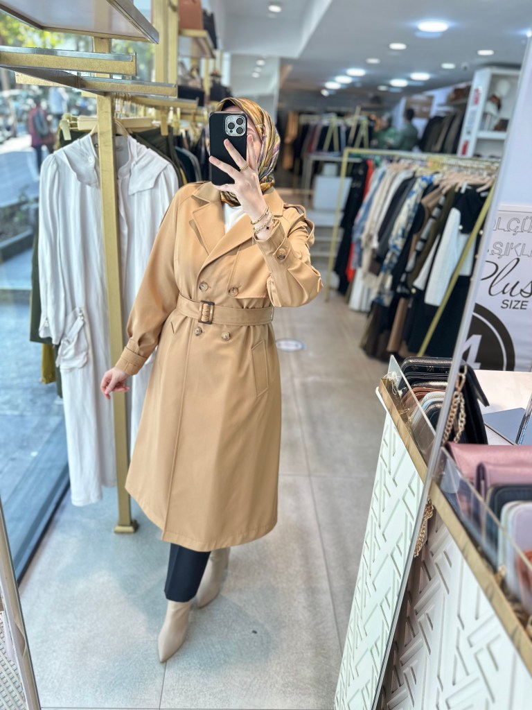 SZ1547 SELMA ZAFEROĞLU DÜĞMELİ TRENÇKOT