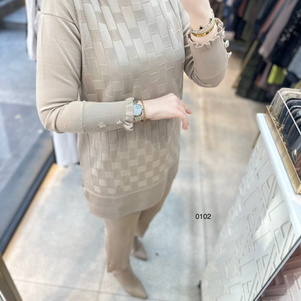 0102 Kareli Tunik - Görsel 6