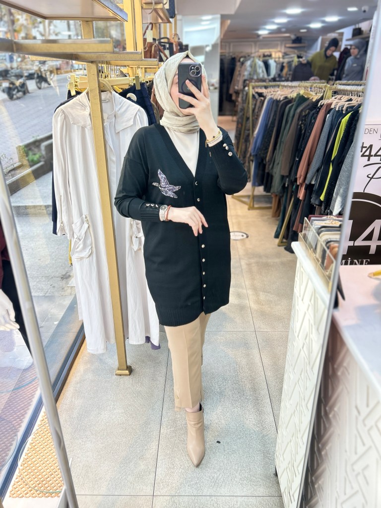 3207 Kuş Detaylı Tunik