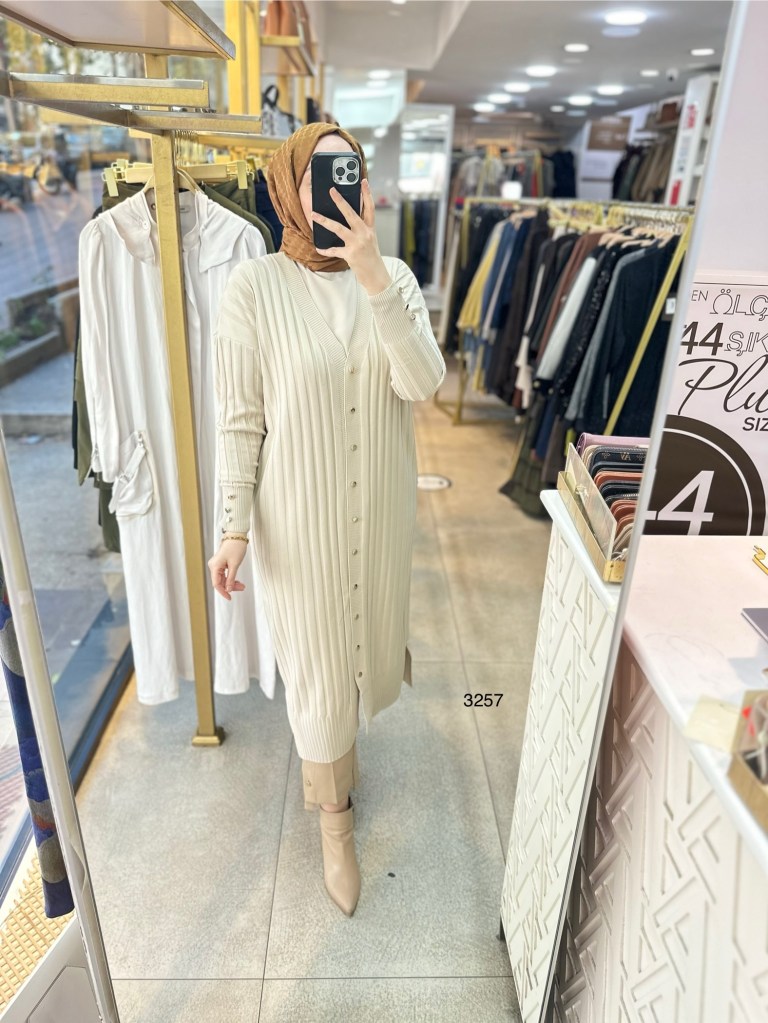 3257 Uzun Merserize Triko