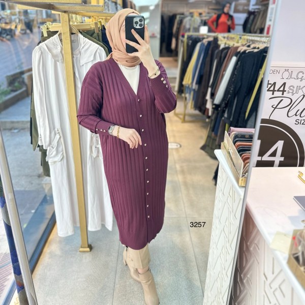 3257 Uzun Merserize Triko - Görsel 14