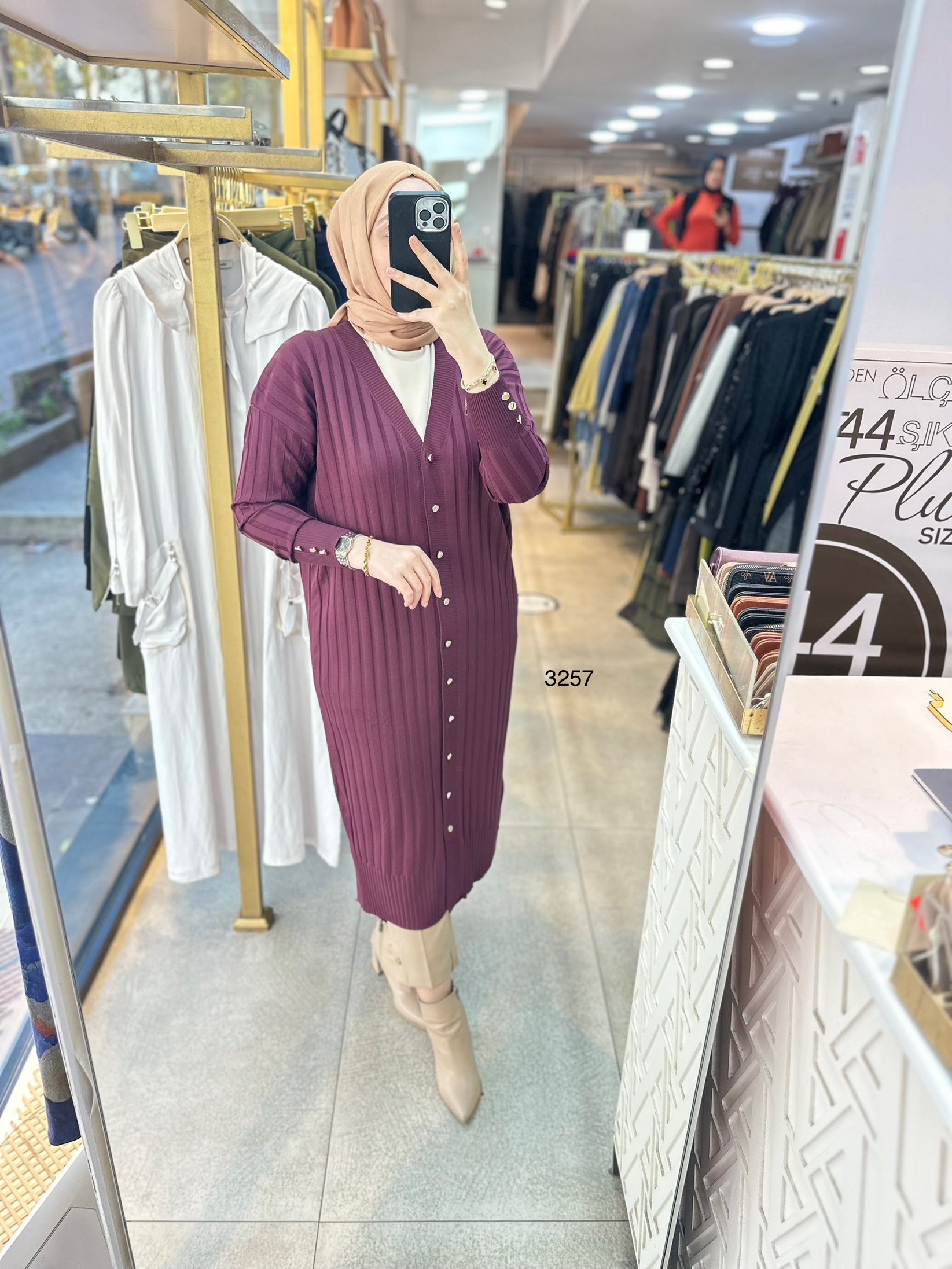 3257 Uzun Merserize Triko - Görsel 9