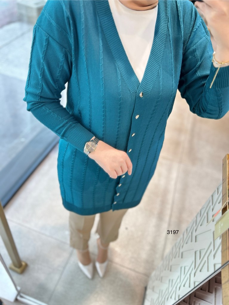 3197 Desenli Merserize Triko Tunik