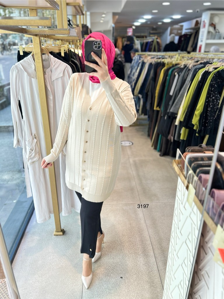 3197 Desenli Merserize Triko Tunik
