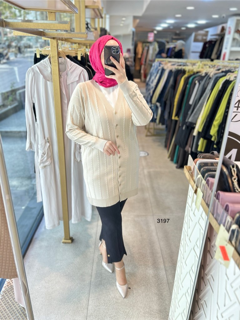 3197 Desenli Merserize Triko Tunik