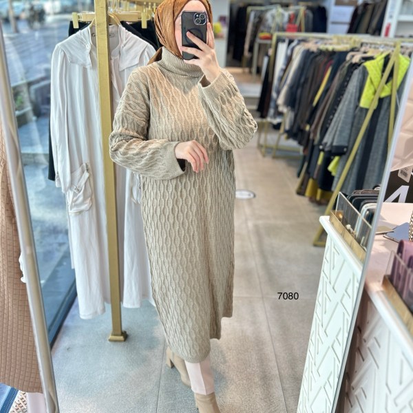 7080 Örme Triko Tunik - Görsel 14