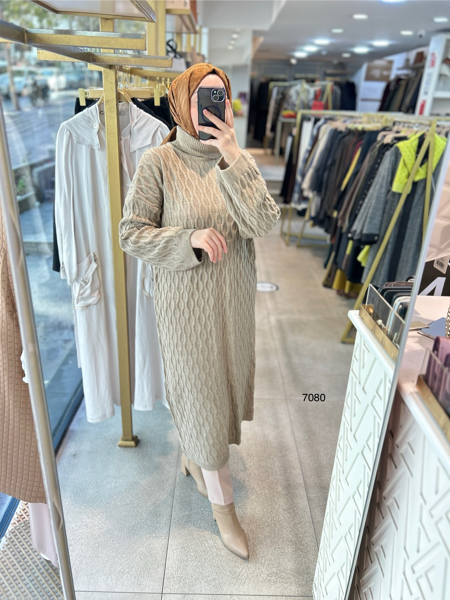7080 Örme Triko Tunik - Görsel 14