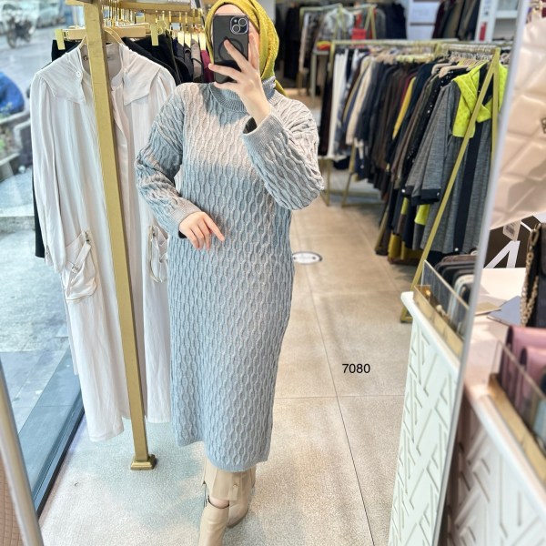 7080 Örme Triko Tunik - Görsel 10