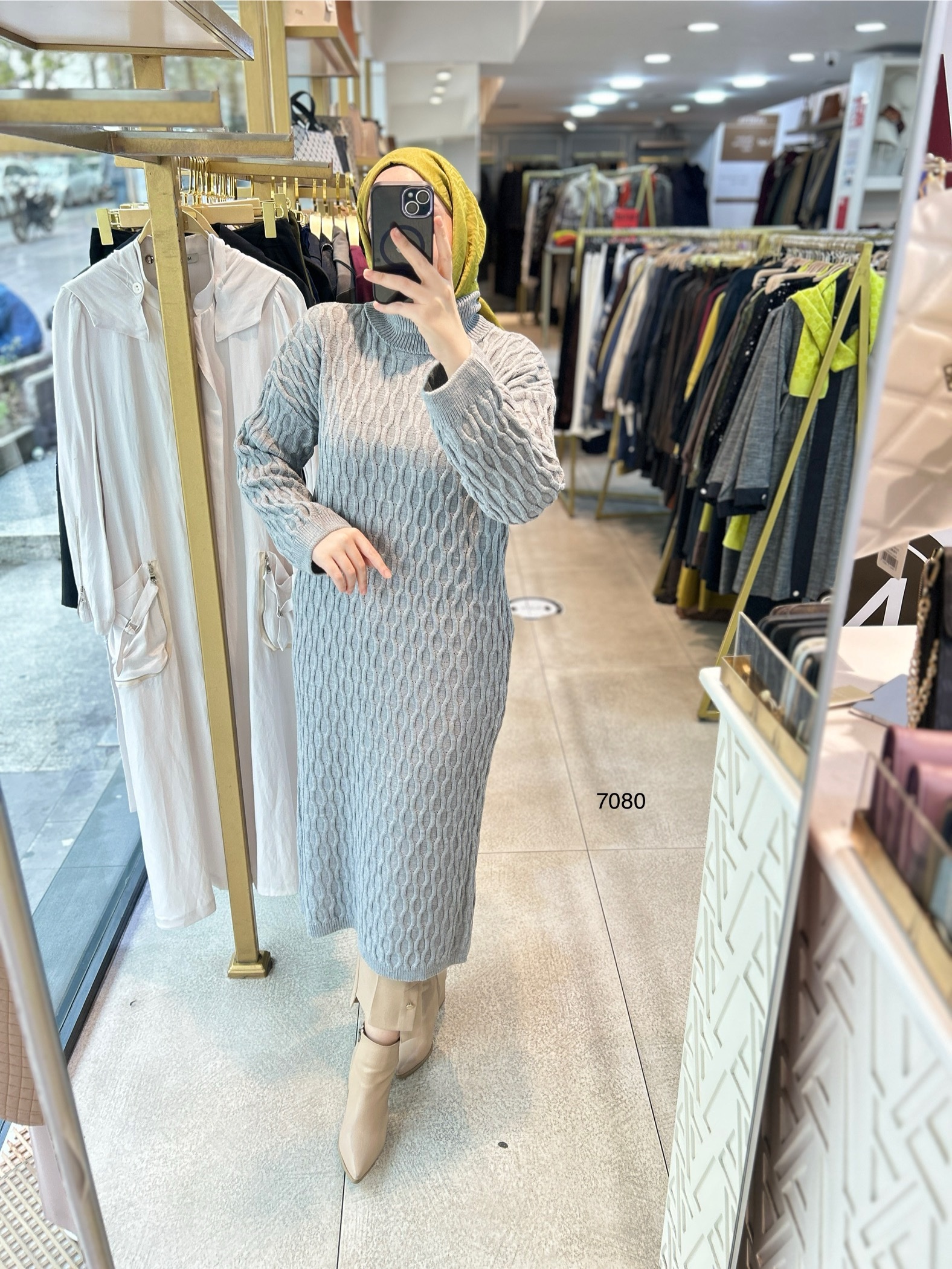 7080 Örme Triko Tunik - Görsel 10