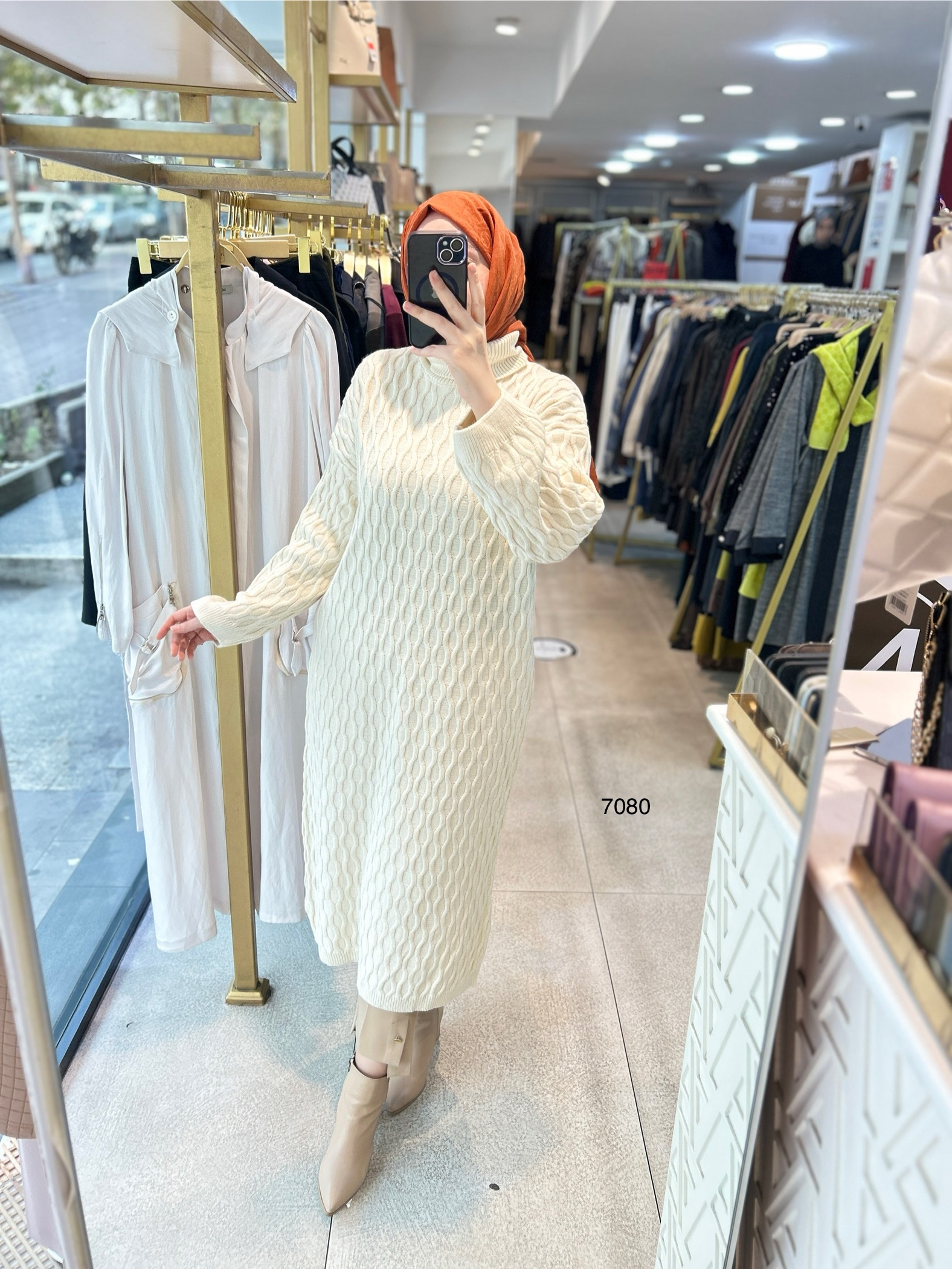 7080 Örme Triko Tunik - Görsel 18