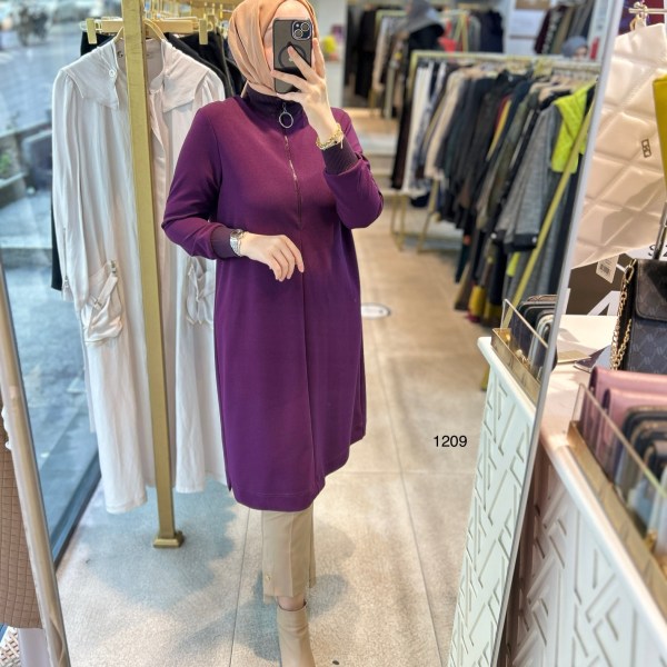 1209 Ribanalı Fermuarlı Tunik - Görsel 23