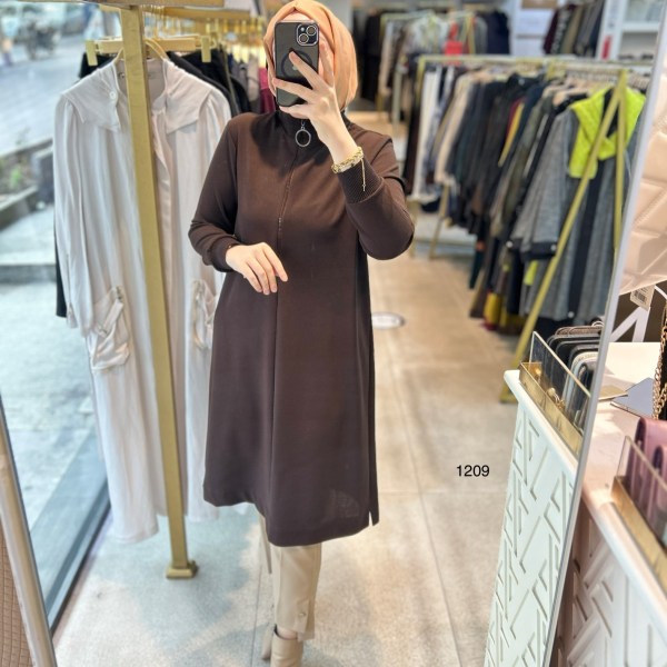 1209 Ribanalı Fermuarlı Tunik - Görsel 25