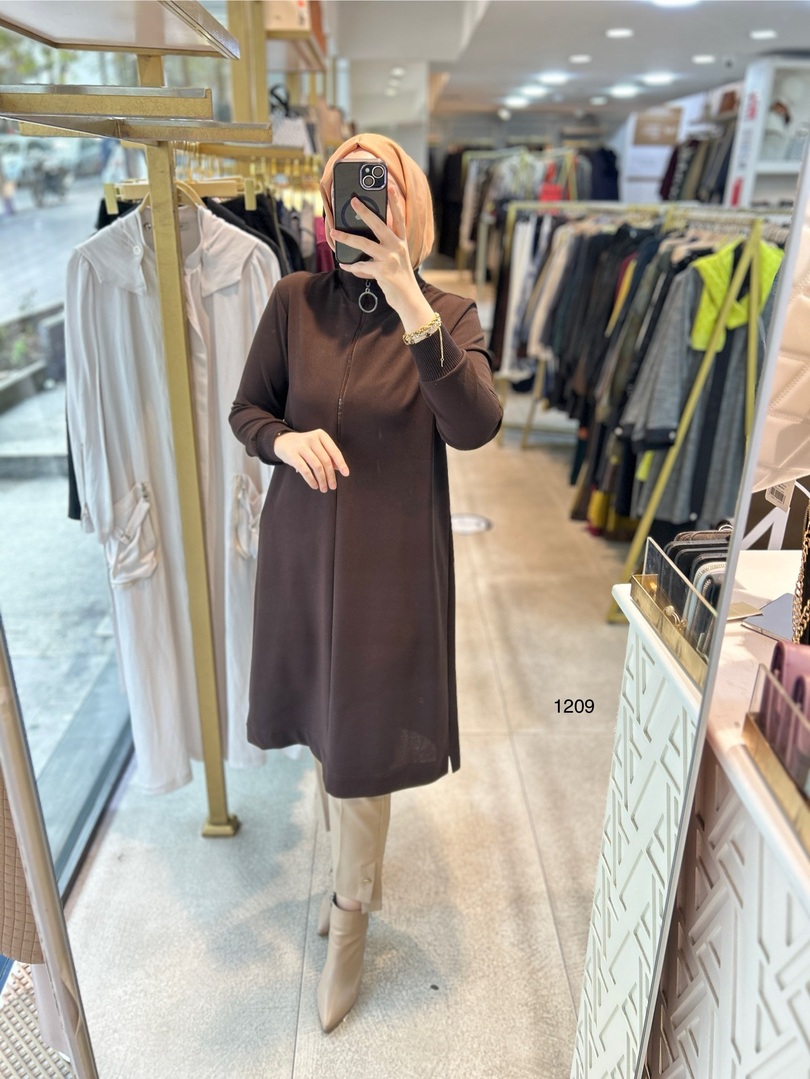 1209 Ribanalı Fermuarlı Tunik - Görsel 6