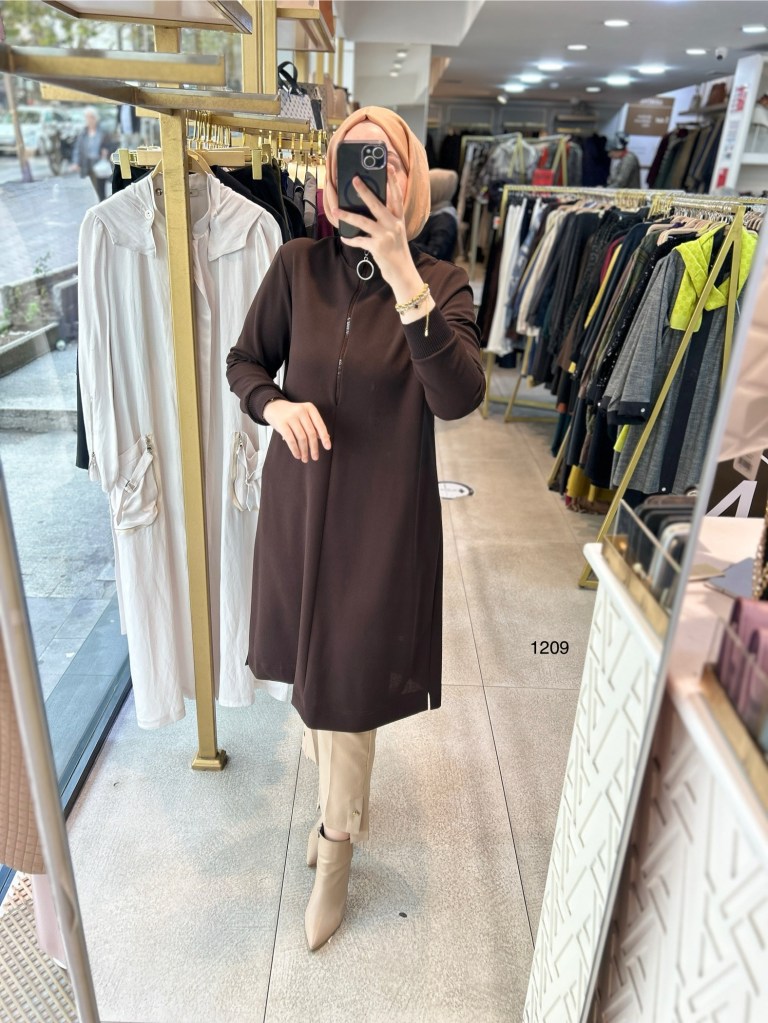 1209 Ribanalı Fermuarlı Tunik