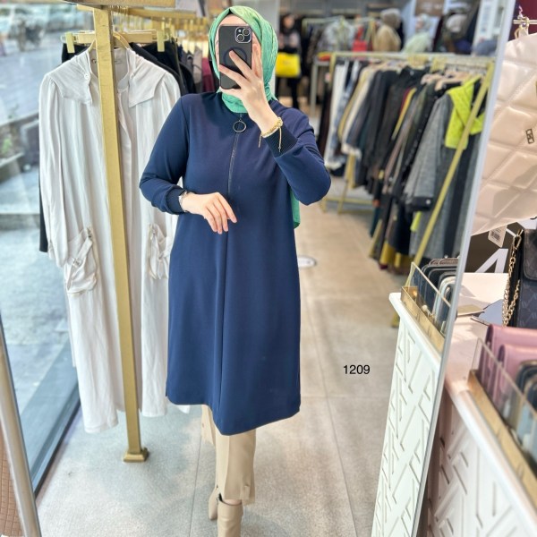 1209 Ribanalı Fermuarlı Tunik - Görsel 8