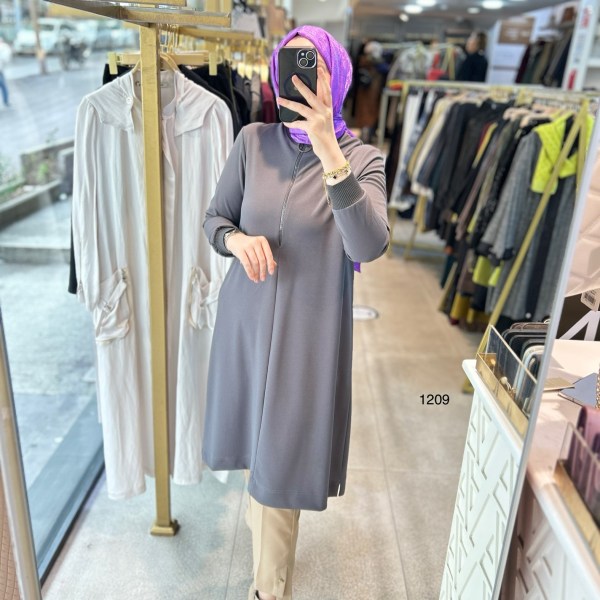 1209 Ribanalı Fermuarlı Tunik - Görsel 20
