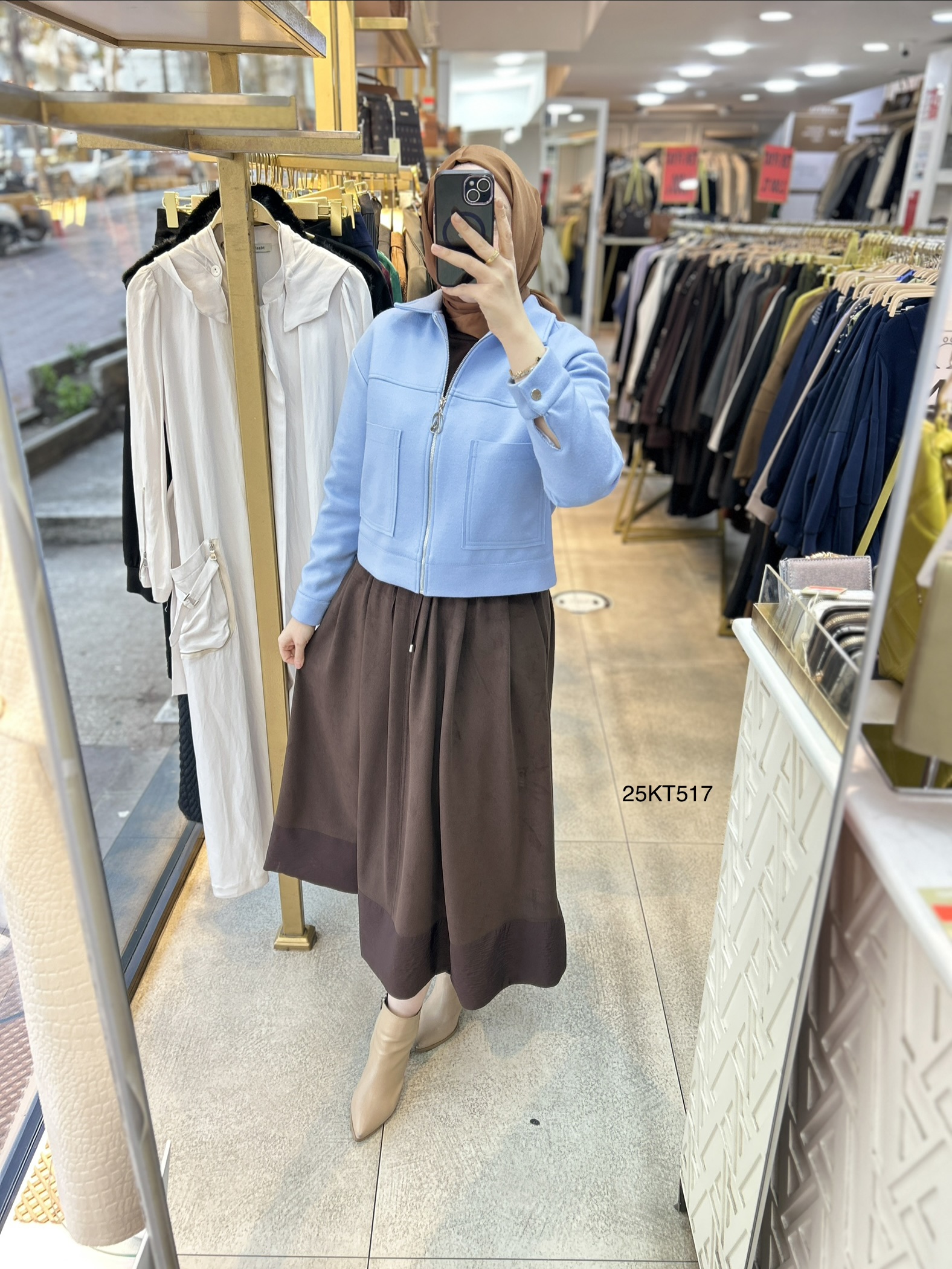 Armine Trend 25KT517 İki Cepli Kaşe Ceket - Görsel 27