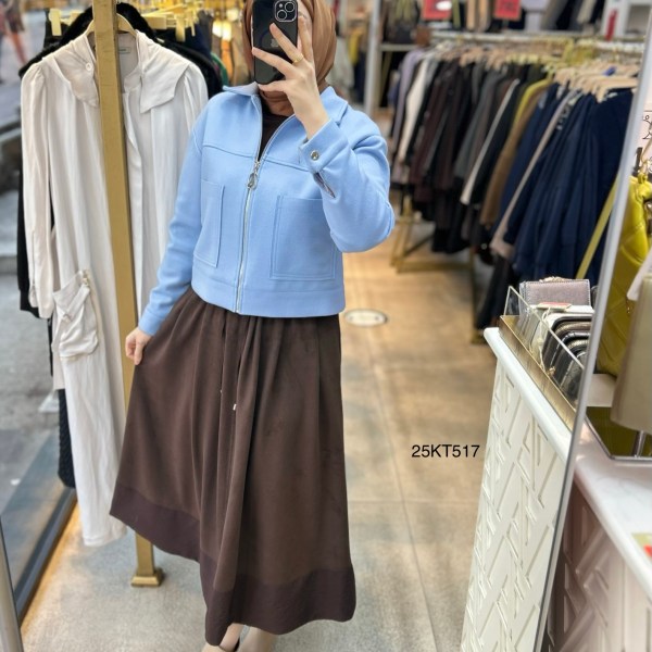 Armine Trend 25KT517 İki Cepli Kaşe Ceket - Görsel 12