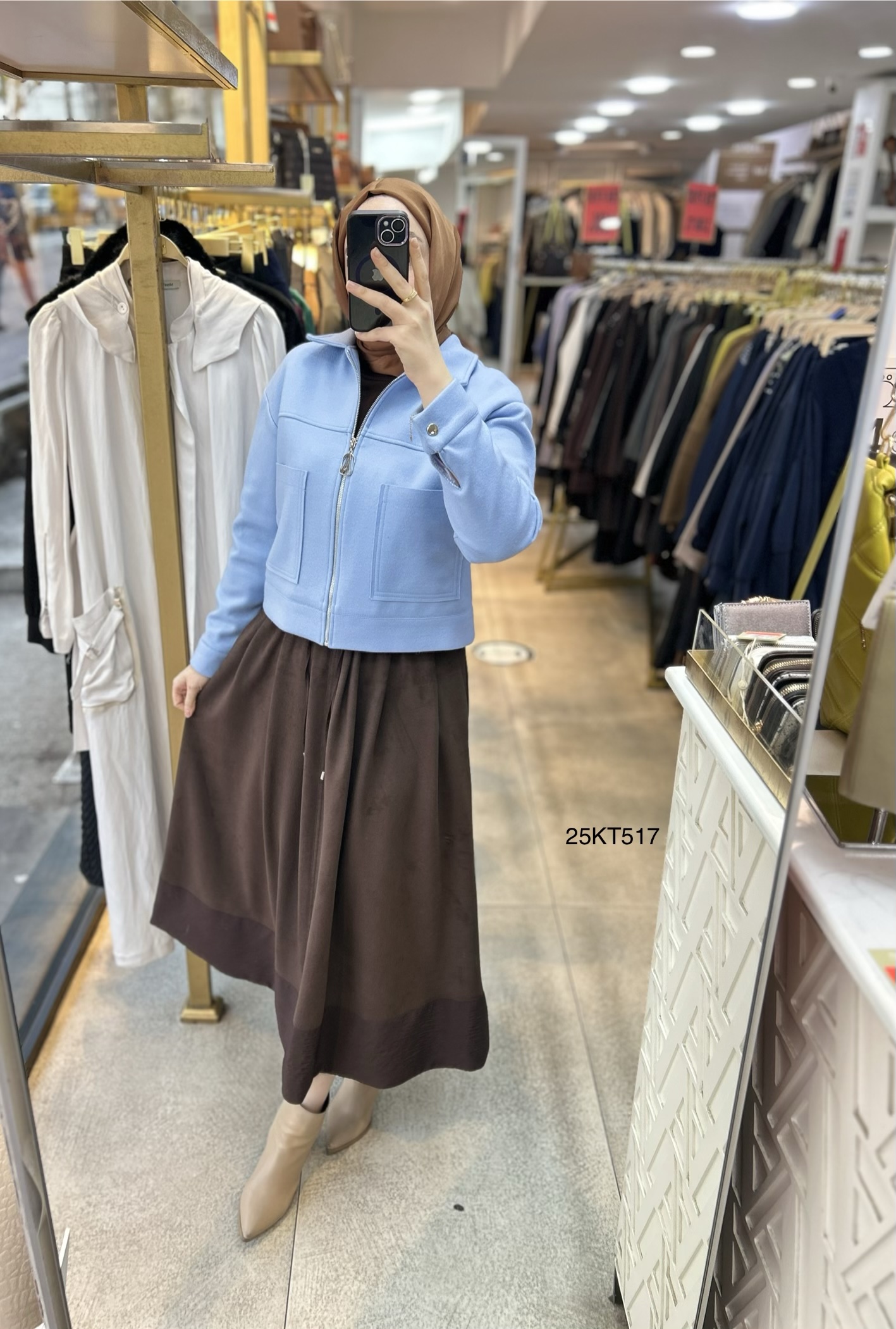 Armine Trend 25KT517 İki Cepli Kaşe Ceket - Görsel 12