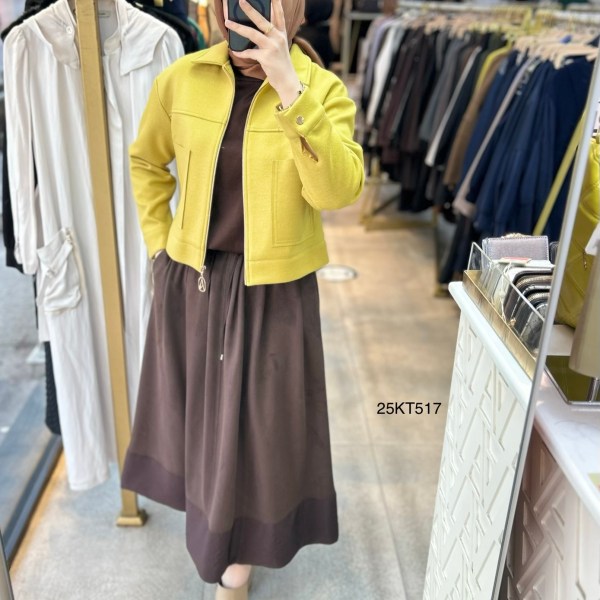 Armine Trend 25KT517 İki Cepli Kaşe Ceket - Görsel 20