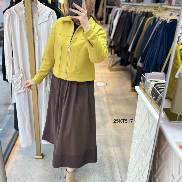Armine Trend 25KT517 İki Cepli Kaşe Ceket - Görsel 19