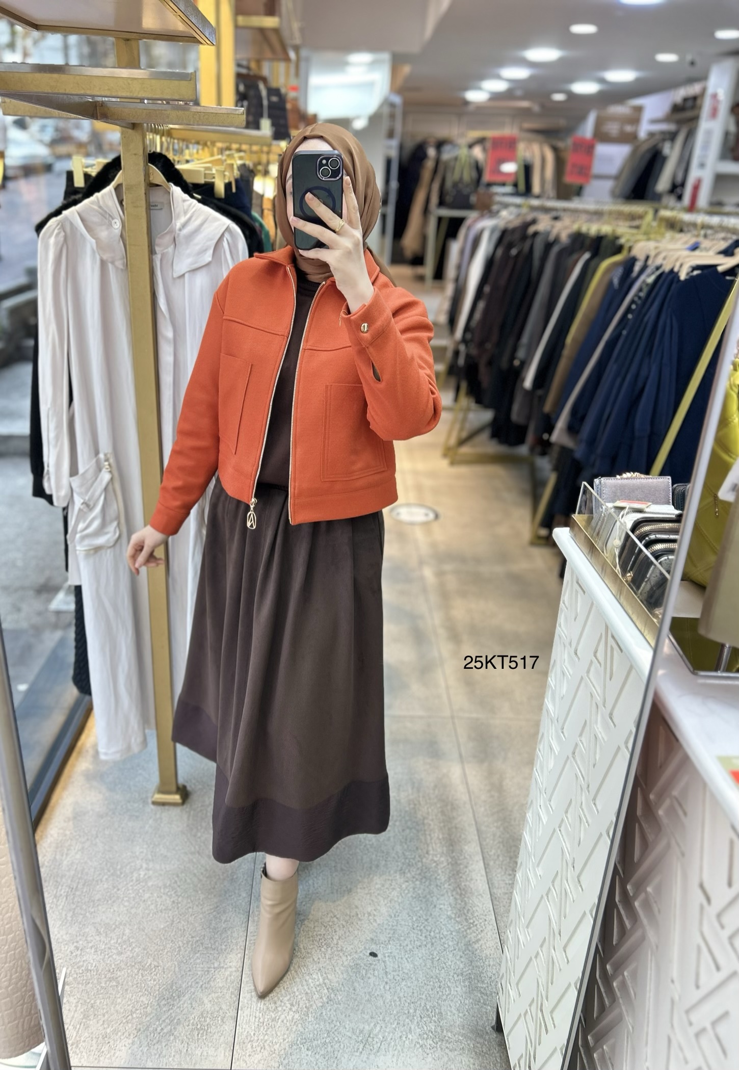 Armine Trend 25KT517 İki Cepli Kaşe Ceket - Görsel 16