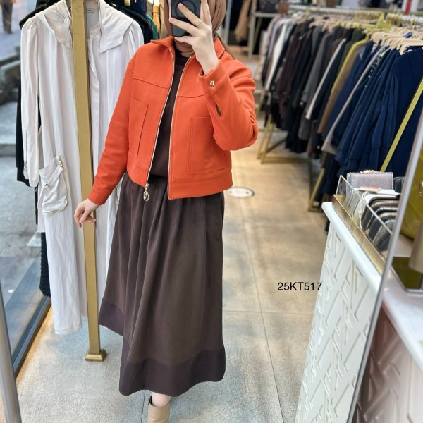 Armine Trend 25KT517 İki Cepli Kaşe Ceket - Görsel 31