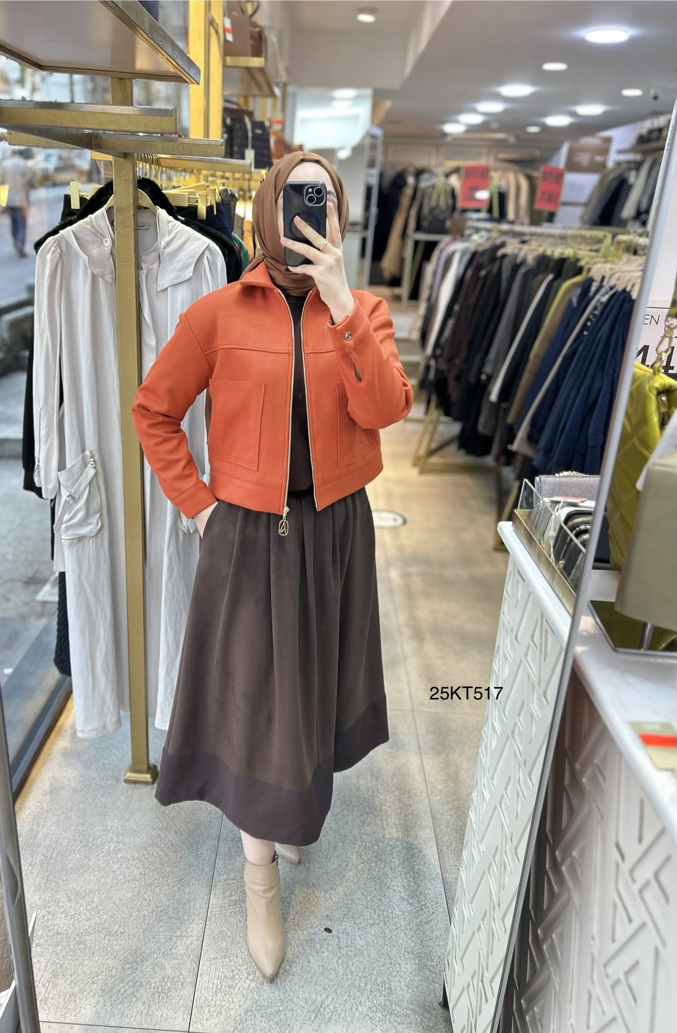 Armine Trend 25KT517 İki Cepli Kaşe Ceket - Görsel 32