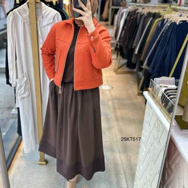 Armine Trend 25KT517 İki Cepli Kaşe Ceket - Görsel 34