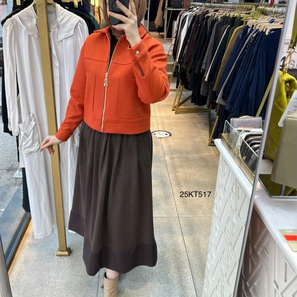 Armine Trend 25KT517 İki Cepli Kaşe Ceket - Görsel 17