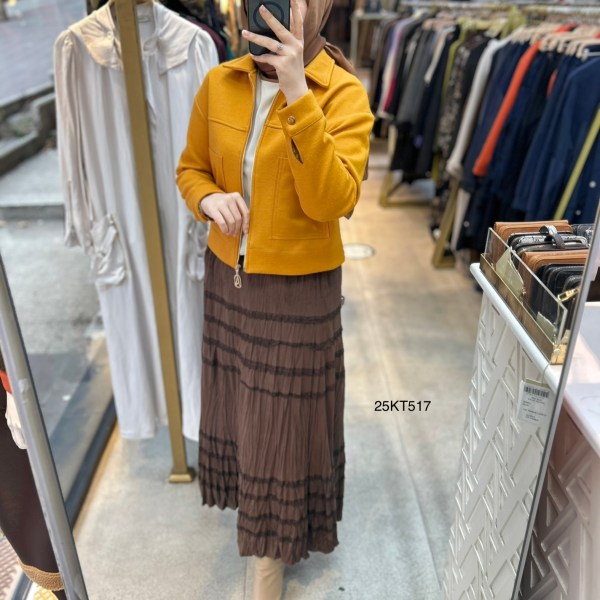 Armine Trend 25KT517 İki Cepli Kaşe Ceket - Görsel 2