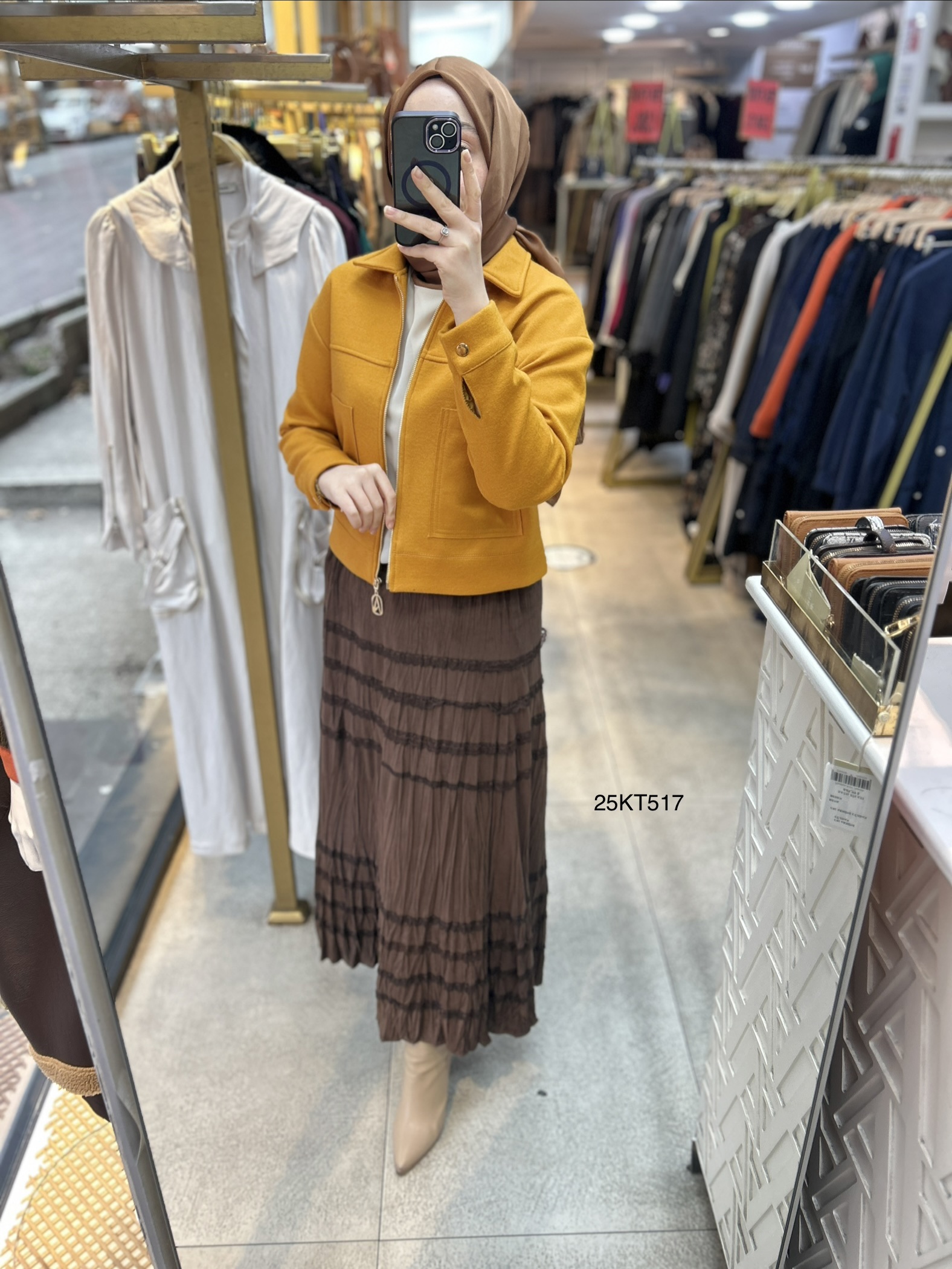 Armine Trend 25KT517 İki Cepli Kaşe Ceket - Görsel 2