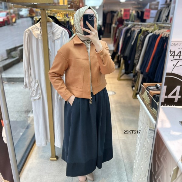 Armine Trend 25KT517 İki Cepli Kaşe Ceket - Görsel 5