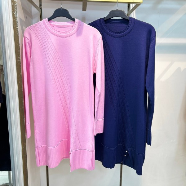 3203 Çizgi Desenli Triko Tunik - Görsel 5
