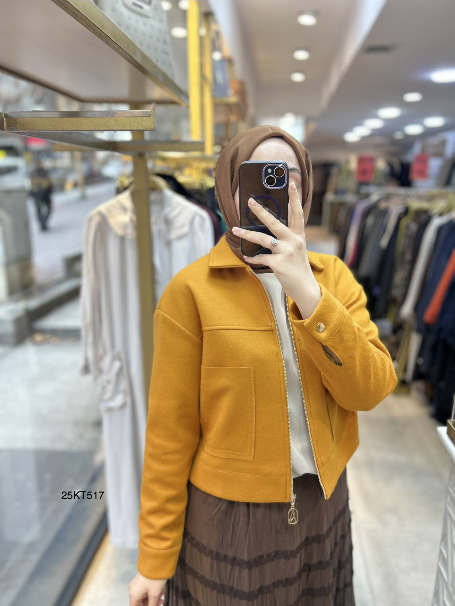 Armine Trend 25KT517 İki Cepli Kaşe Ceket - Görsel 40