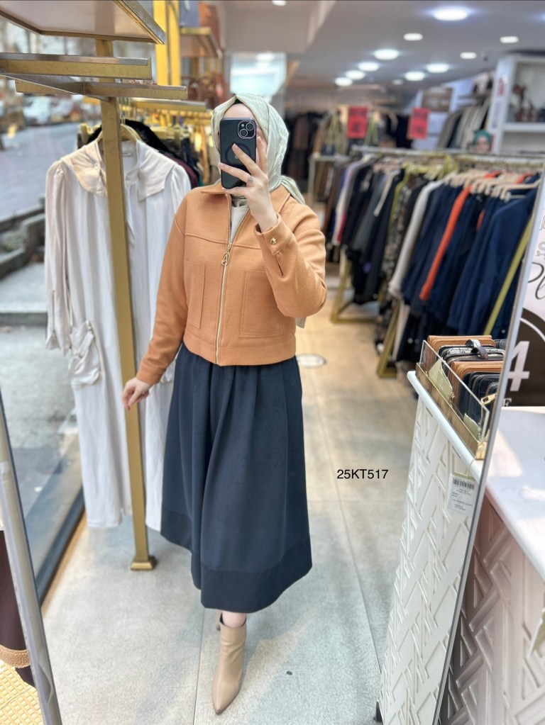 Armine Trend 25KT517 İki Cepli Kaşe Ceket