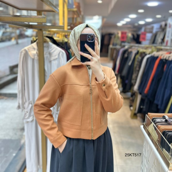 Armine Trend 25KT517 İki Cepli Kaşe Ceket - Görsel 37