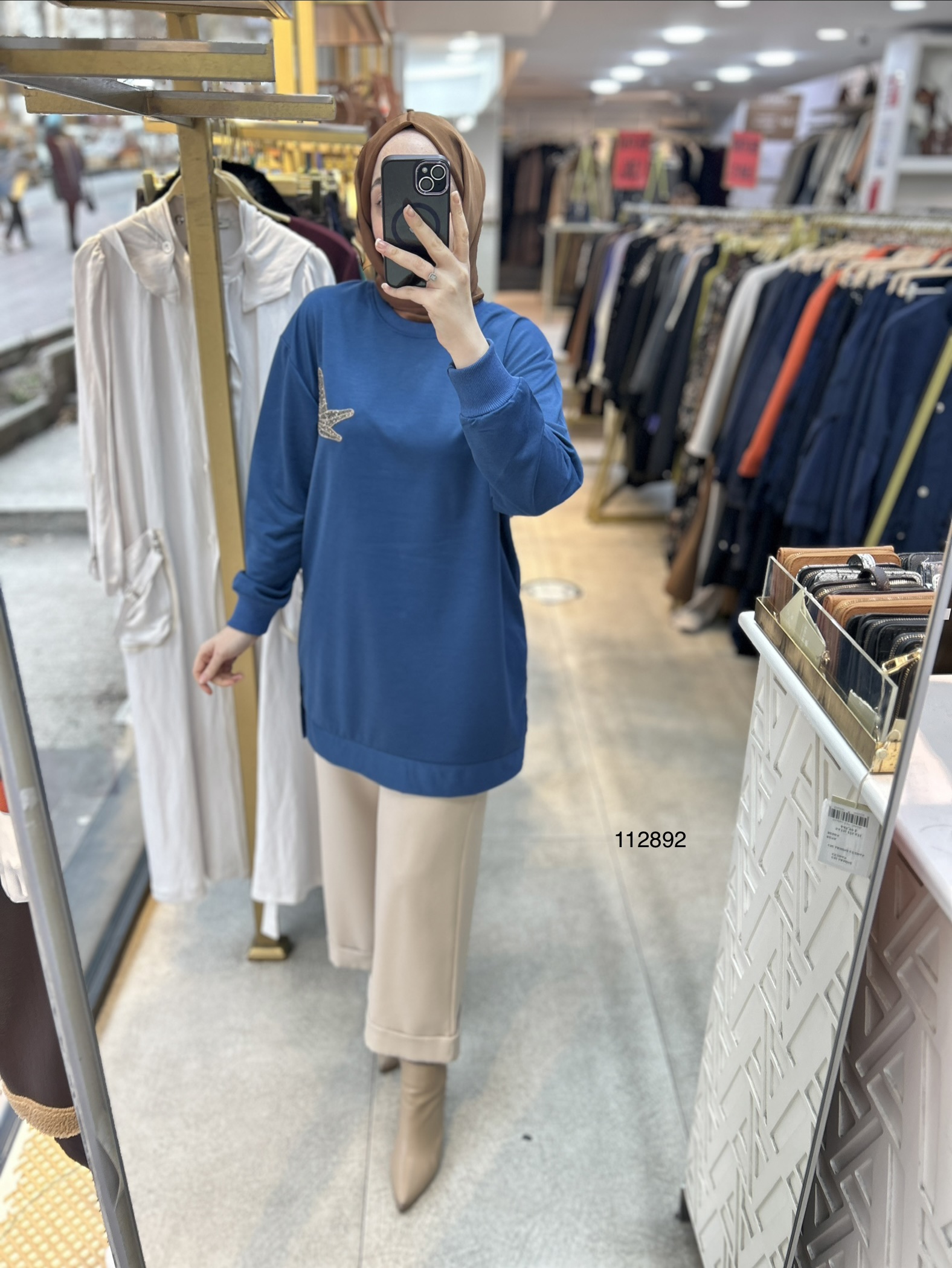 112892 Kuş Detaylı Tunik - Görsel 17
