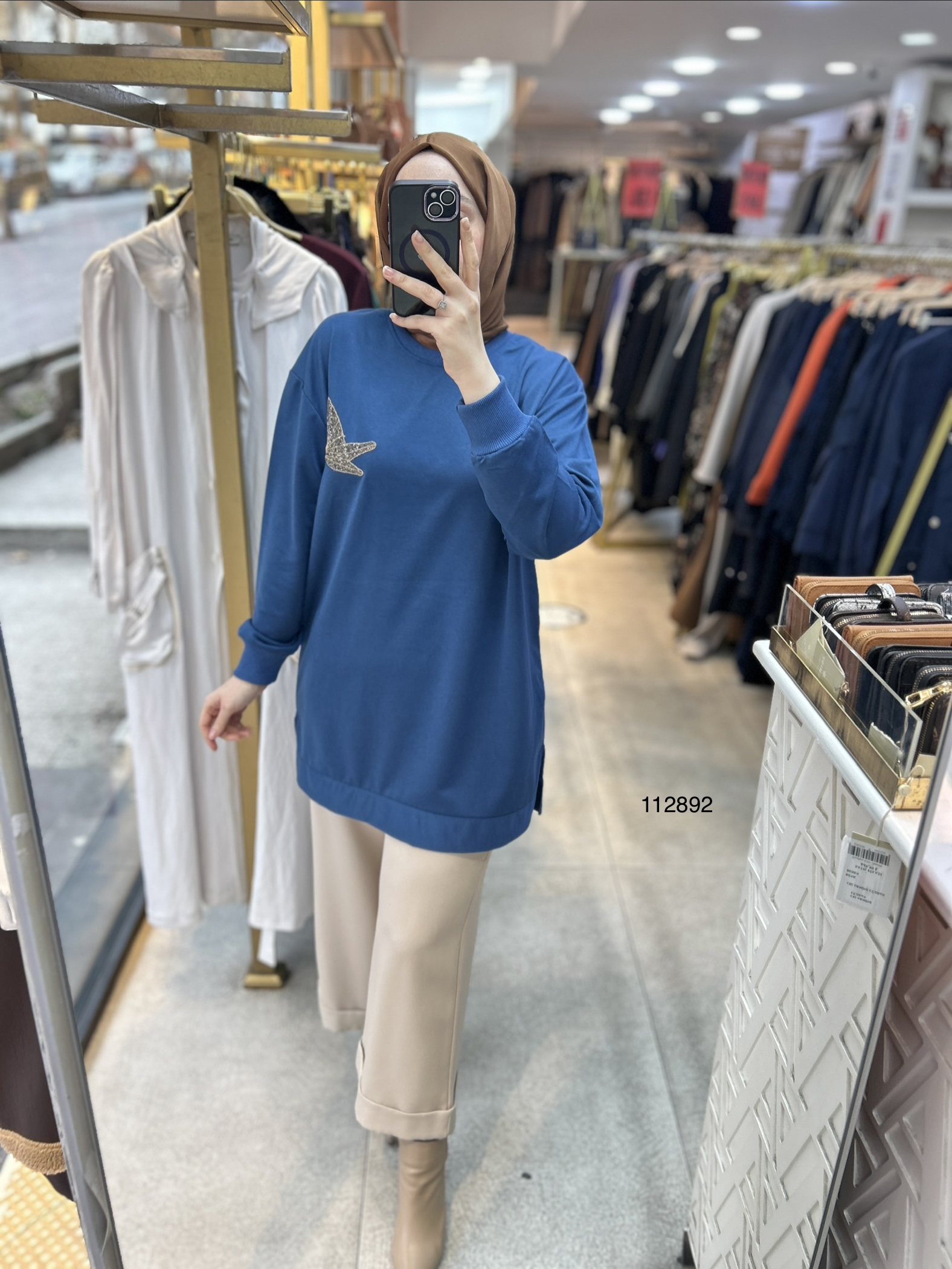 112892 Kuş Detaylı Tunik - Görsel 16