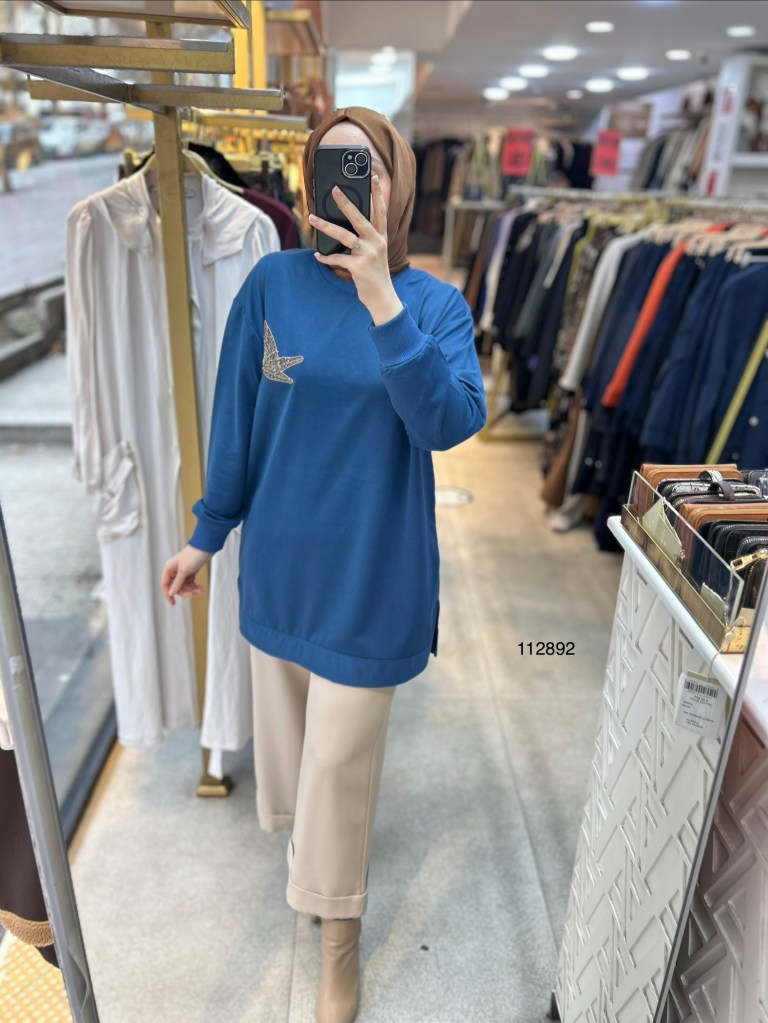 112892 Kuş Detaylı Tunik