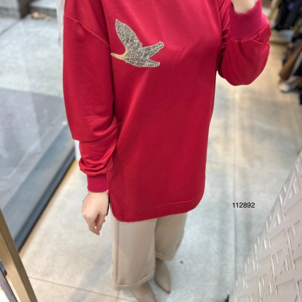 112892 Kuş Detaylı Tunik - Görsel 2