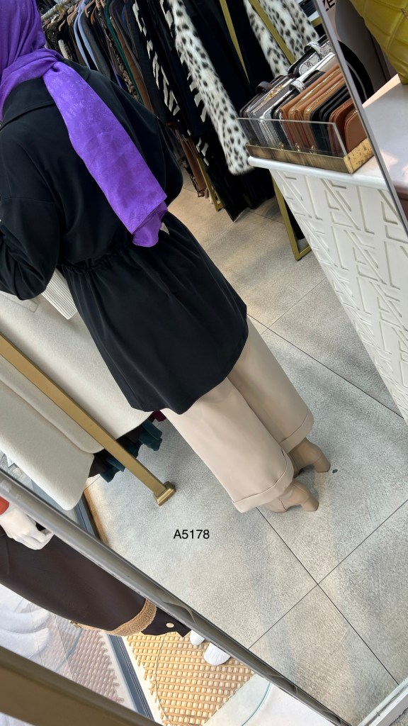 A5178 Belden Bağlamalı Fermuarlı Cepli Rahat Kesim Tunik