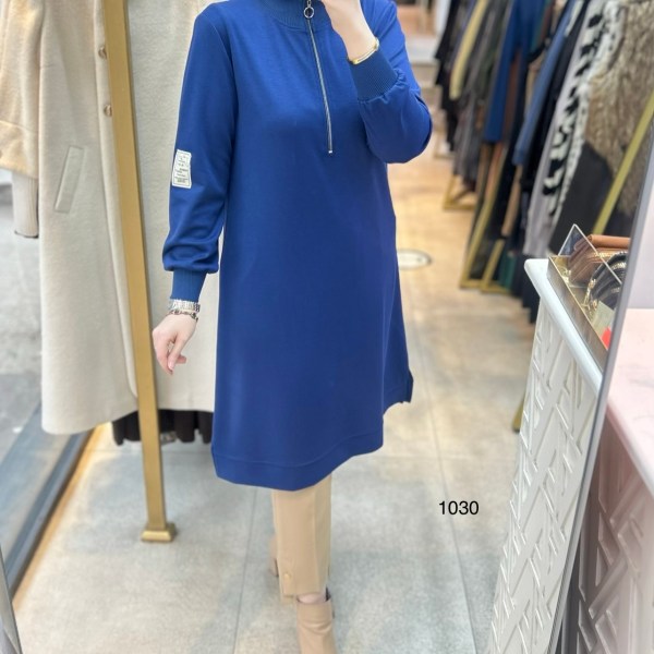 1030 Ribana Detaylı Tunik - Görsel 9