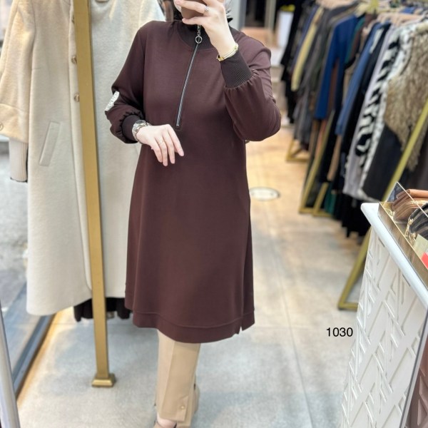 1030 Ribana Detaylı Tunik - Görsel 10