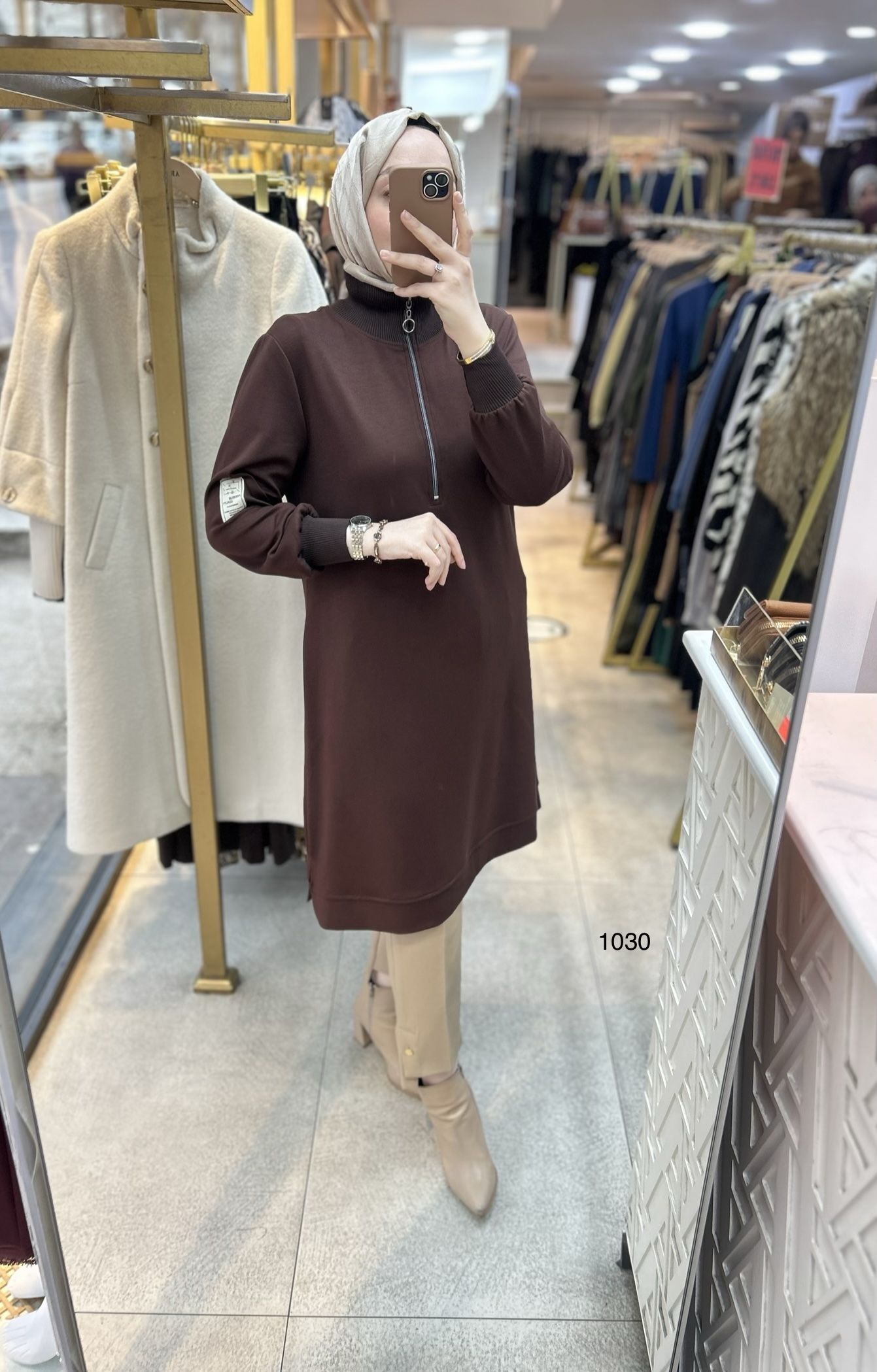 1030 Ribana Detaylı Tunik - Görsel 12