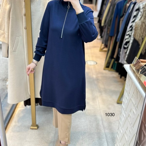 1030 Ribana Detaylı Tunik - Görsel 19