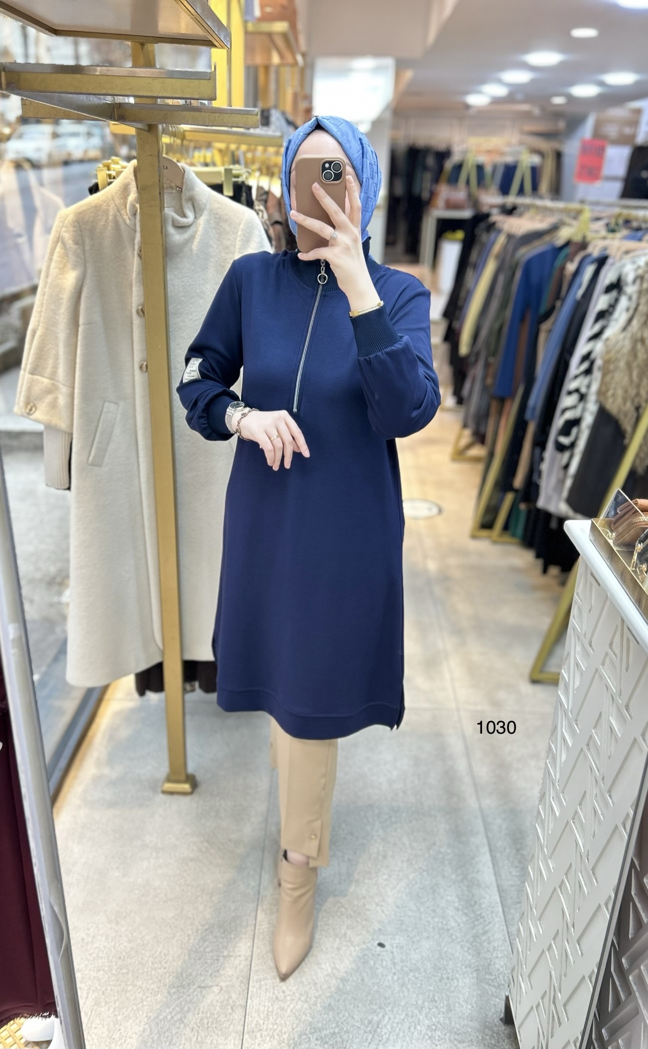 1030 Ribana Detaylı Tunik - Görsel 20