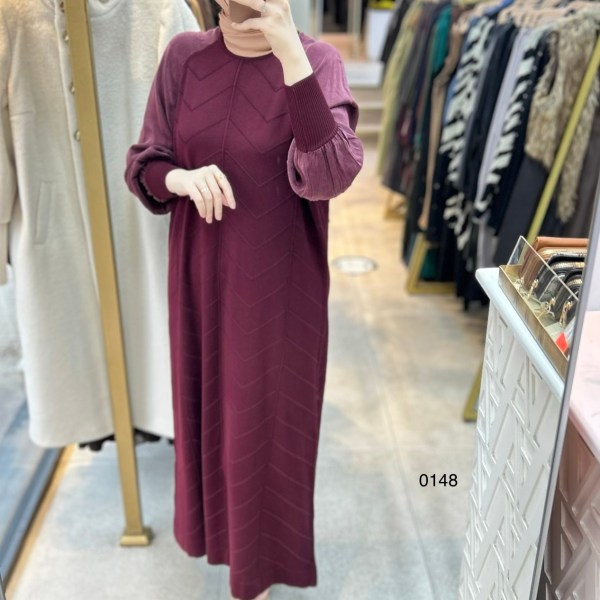 0148 Kolları Kupra Merserize Elbise - Görsel 3