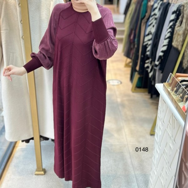 0148 Kolları Kupra Merserize Elbise - Görsel 2