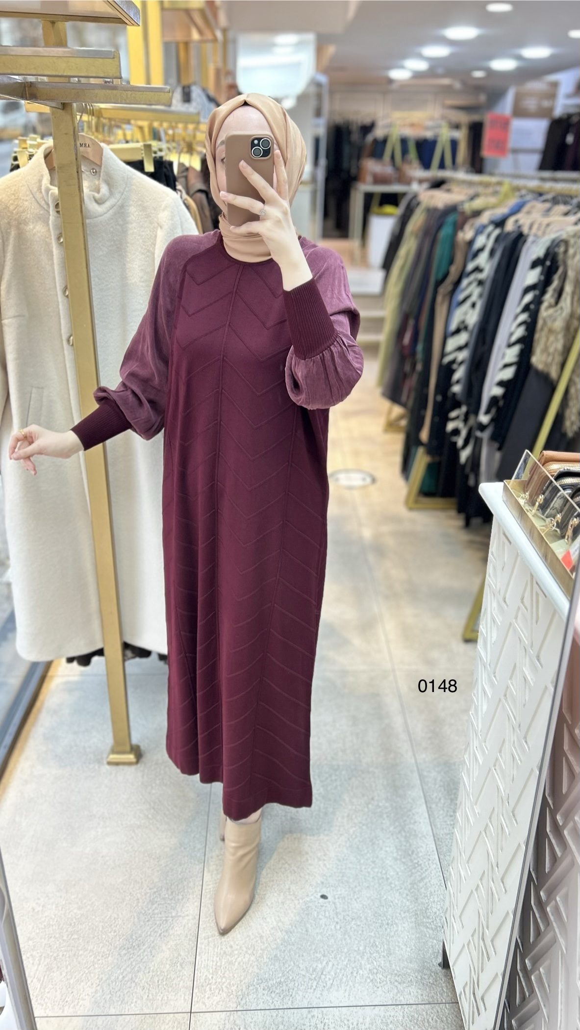 0148 Kolları Kupra Merserize Elbise - Görsel 2